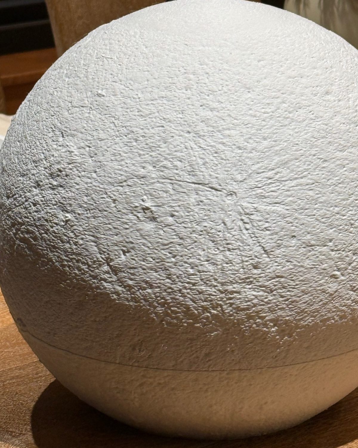 Moon Cloche, a textured moon-surface display dome printed by Warner3D.